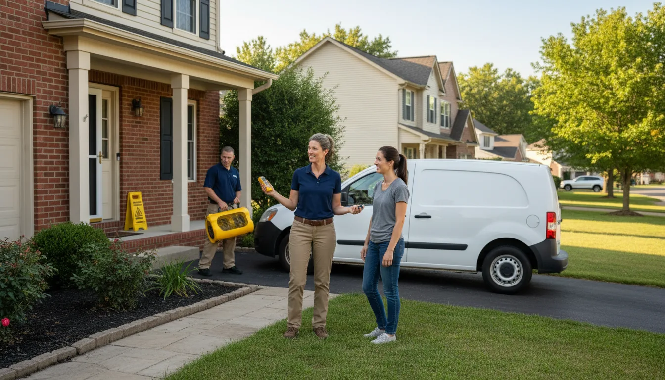 Residential water damage restoration in Ashkum, IL